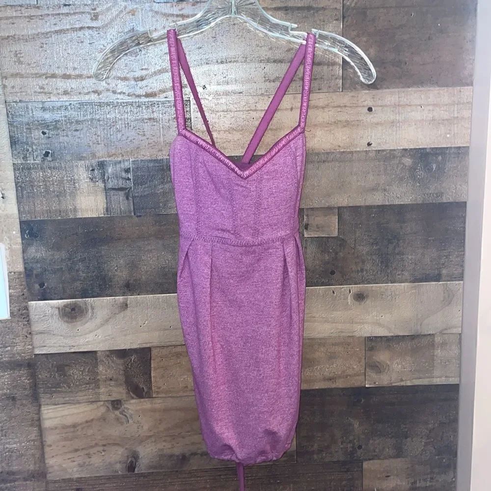 Lululemon Bulerias in Heathered Regal Plum/Dewberry Drawstring Waist Tank
